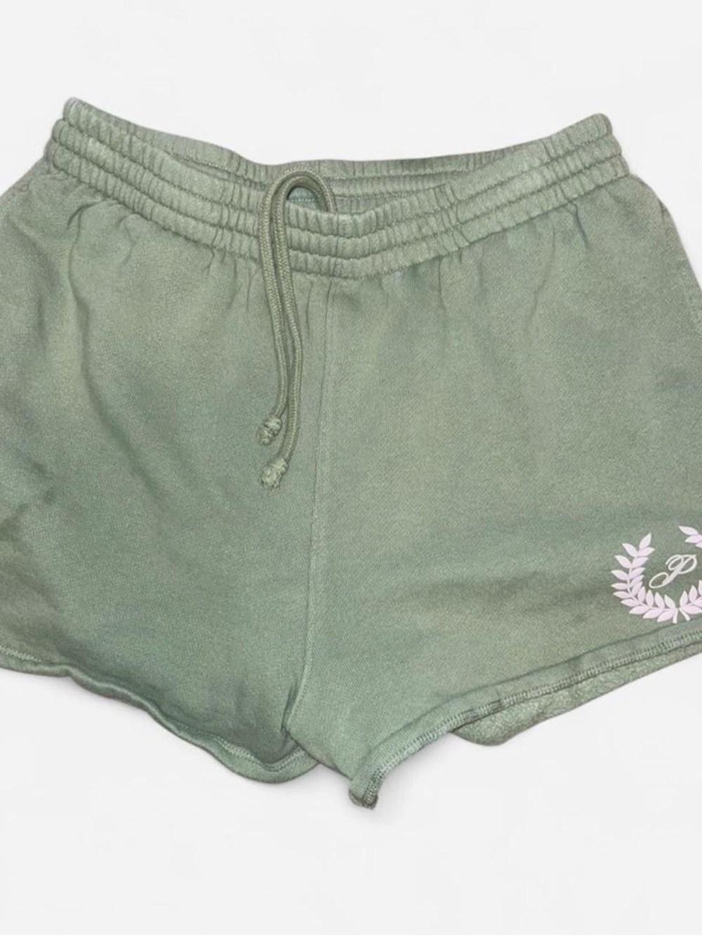Vintage boho victoria secret PINK Women’s Olive Green Drawstring Lounge Shorts